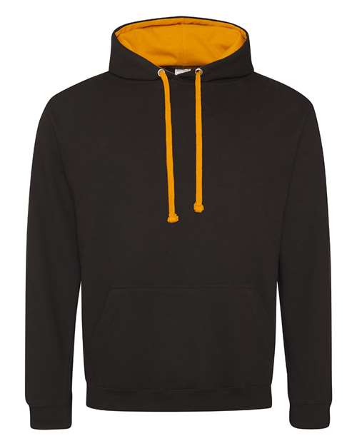 AWDis JHA003 Unisex Midweight Varsity Contrast Hooded Sweatshirt