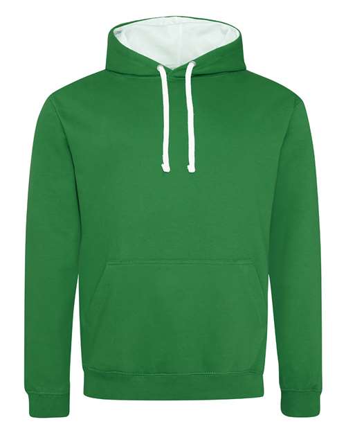 AWDis JHA003 Unisex Midweight Varsity Contrast Hooded Sweatshirt
