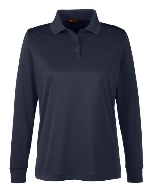 Harriton M348LW Women's Advantage Snag Protection Plus IL Long Sleeve Polo