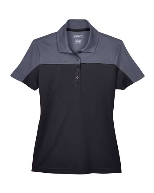 CORE365 CE101W Women's Balance Colorblock Performance Piqué Polo