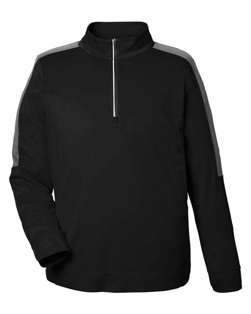 CORE365 CE404 Men's Market Snag Protect Mesh Colorblock Quarter-Zip Pullover