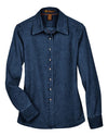 Harriton M550W Women's Long Sleeve Denim Shirt