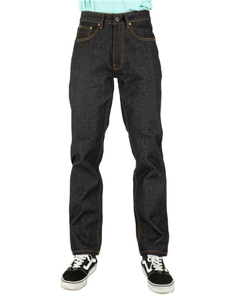 Shaka Wear SHRDJ Men's Raw Denim Straight-Leg Jean Pants
