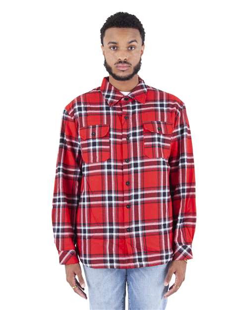 Shaka Wear SHPFJ Men's Plaid Flannel Jacket