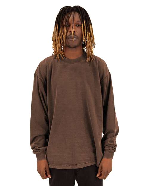 Shaka Wear SHGDLS Men's Garment-Dyed Long Sleeve T-Shirt