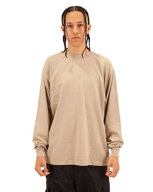 Shaka Wear SHGDLS Men's Garment-Dyed Long Sleeve T-Shirt