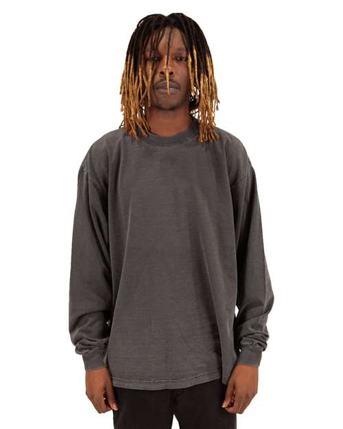 Shaka Wear SHGDLS Men's Garment-Dyed Long Sleeve T-Shirt