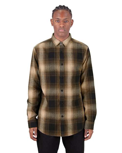 Shaka Wear SHHFS Men's Plaid Flannel Overshirt