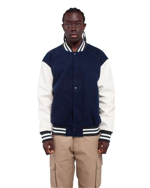 Shaka Wear SHLLJ Men's Letterman Jacket