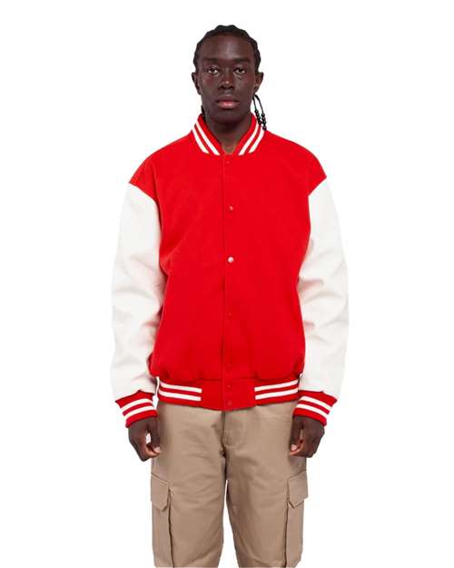 Shaka Wear SHLLJ Men's Letterman Jacket