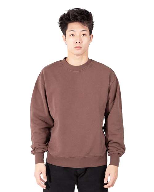 Shaka Wear SHGFC Men's Los Angeles Garment-Dyed Crewneck Sweatshirt
