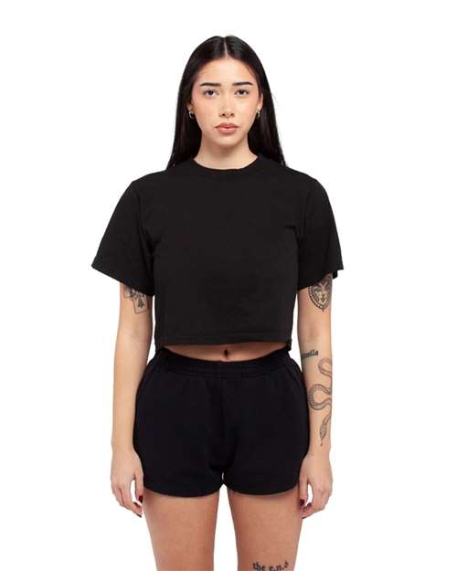 Shaka Wear SHGDC Women's Garment-Dye Crop T-Shirt