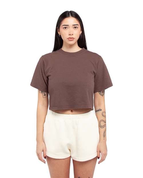 Shaka Wear SHGDC Women's Garment-Dye Crop T-Shirt