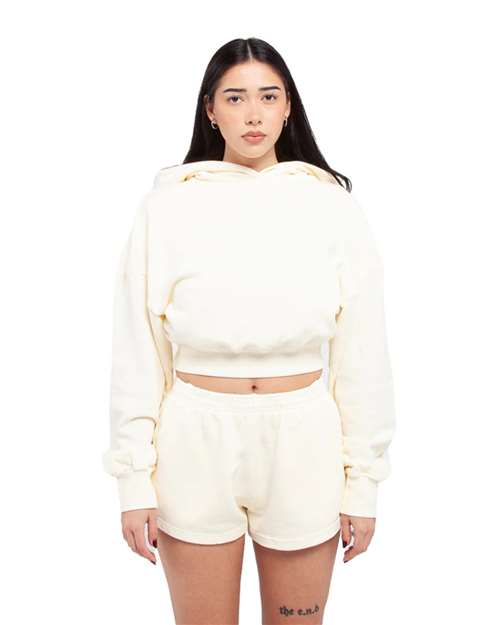 Shaka Wear SHGWC Women's Garment-Dye Crop Hooded Sweatshirt