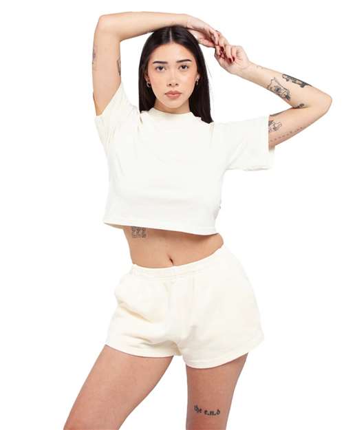 Shaka Wear SHGWS Women's Garment-Dye Fleece Shorts