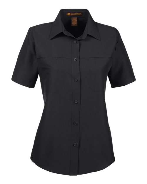 Harriton M580W Women's Key West Short Sleeve Performance Staff Shirt