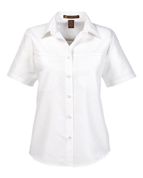 Harriton M580W Women's Key West Short Sleeve Performance Staff Shirt