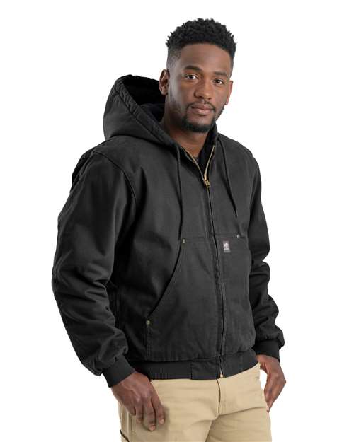 Berne Apparel HJ375T Men's Tall Heartland Washed Cotton Duck Hooded Jacket