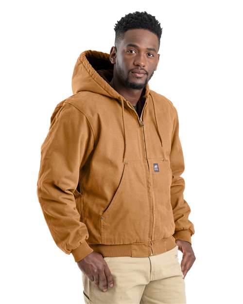 Berne Apparel HJ375T Men's Tall Heartland Washed Cotton Duck Hooded Jacket