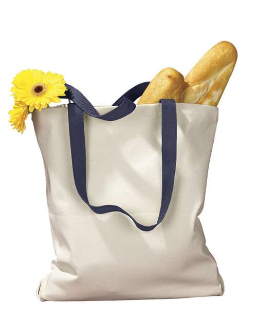 BAGedge BE010 Canvas Tote with Contrast-Color Handles