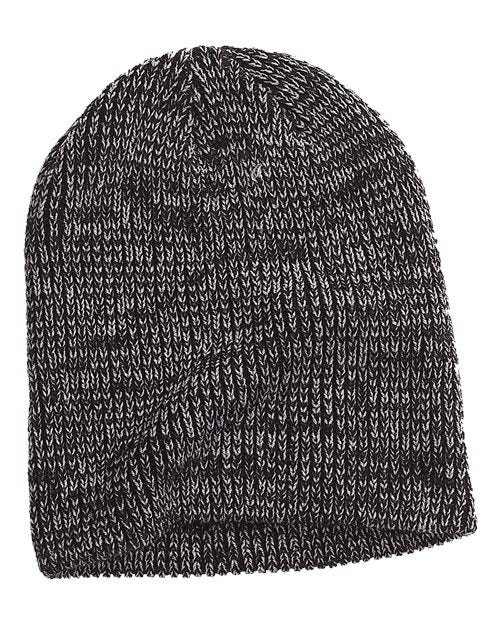 Big Accessories BA524 Ribbed Marled Beanie