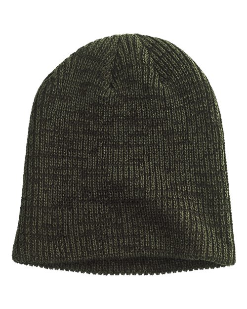 Big Accessories BA524 Ribbed Marled Beanie