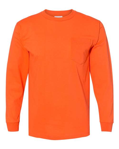 Bayside 8100 Unisex USA-Made Long Sleeve Pocket T-Shirt