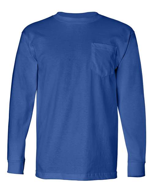 Bayside 8100 Unisex USA-Made Long Sleeve Pocket T-Shirt