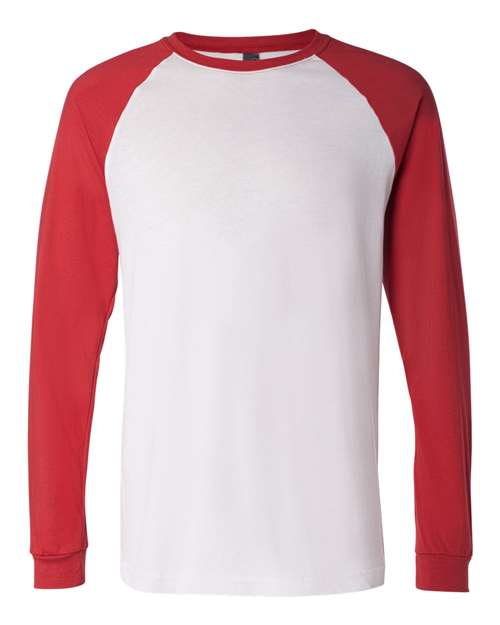 BELLA + CANVAS 3000 Men's Long Sleeve Jersey Baseball Tee