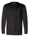 Bayside 3055 Unisex Union-Made Long Sleeve Pocket T-Shirt