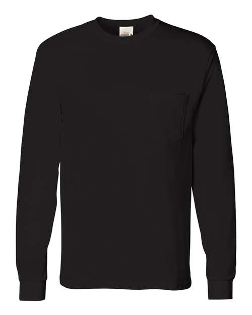 Hanes 5596 Men's Authentic Long Sleeve Pocket T-Shirt