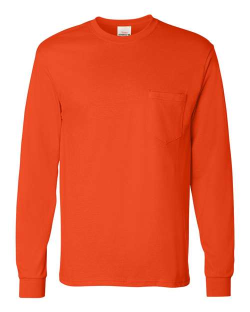 Hanes 5596 Men's Authentic Long Sleeve Pocket T-Shirt
