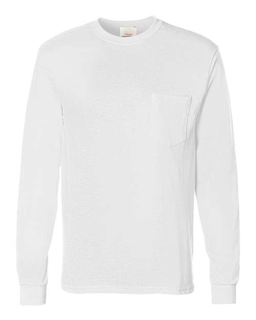 Hanes 5596 Men's Authentic Long Sleeve Pocket T-Shirt