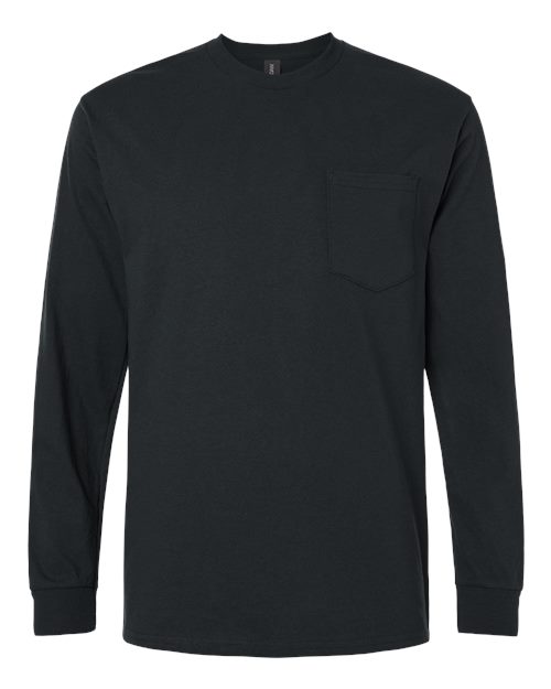Gildan 2410 Men's Ultra Cotton® Long Sleeve Pocket T-Shirt