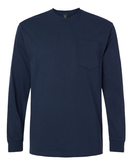 Gildan 2410 Men's Ultra Cotton® Long Sleeve Pocket T-Shirt