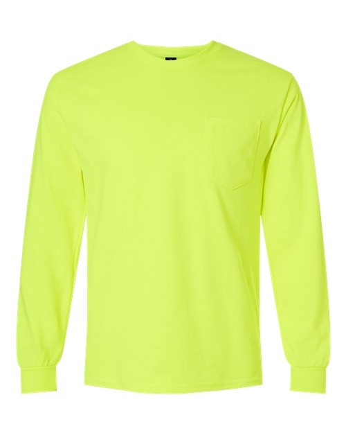 Gildan 2410 Men's Ultra Cotton® Long Sleeve Pocket T-Shirt