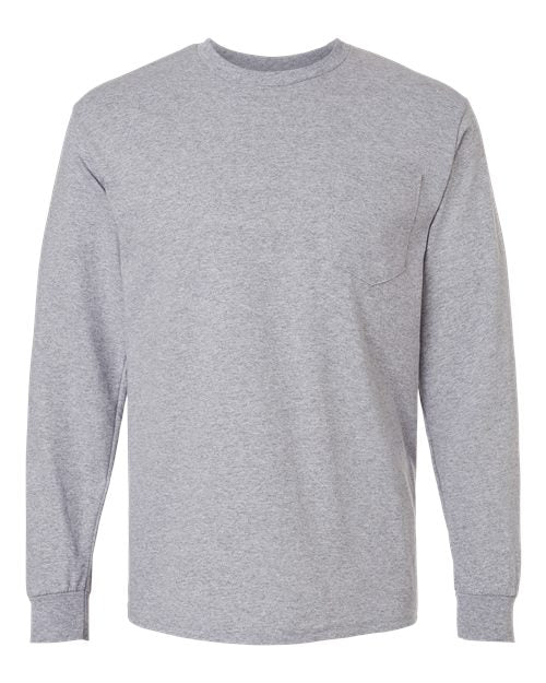 Gildan 2410 Men's Ultra Cotton® Long Sleeve Pocket T-Shirt