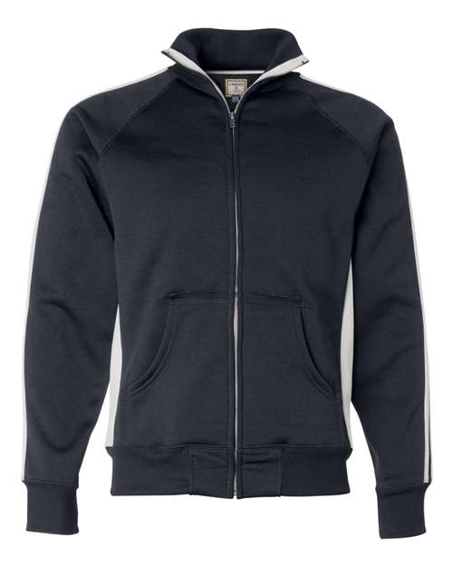 J. America 8858 Men's Vintage Polyester Fleece Track Jacket