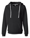 J. America 8836 Women's Sueded V-Neck Hooded Sweatshirt