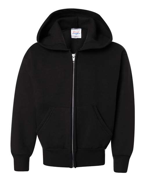 Hanes P480 Youth EcoSmart® Full-Zip Hooded Sweatshirt