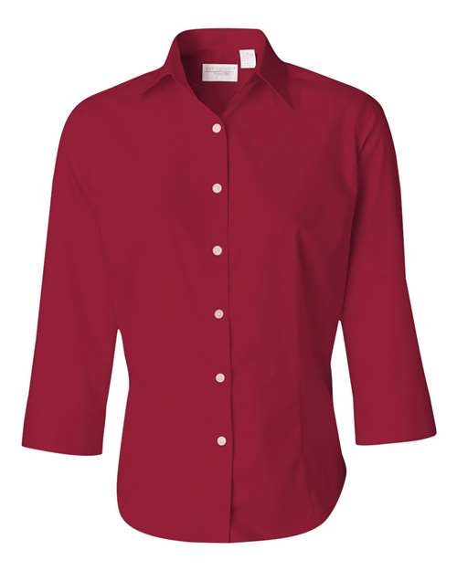 Van Heusen 13V0527 Women's Three-Quarter Sleeve Baby Twill Shirt