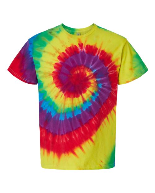 Dyenomite 200MS Unisex Multi-Color Spiral Tie-Dyed T-Shirt