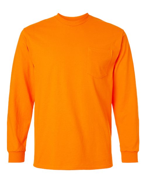 Gildan 2410 Men's Ultra Cotton® Long Sleeve Pocket T-Shirt