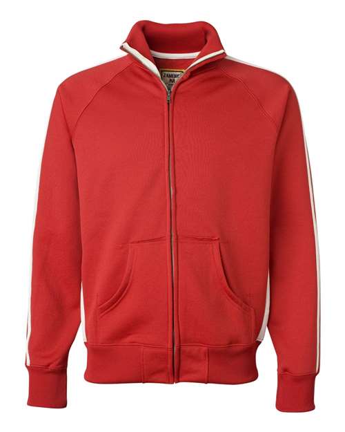 J. America 8858 Men's Vintage Polyester Fleece Track Jacket