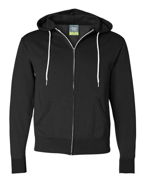 Independent Trading Co. AFX90UNZ Unisex Lightweight Full-Zip Hooded Sweatshirt