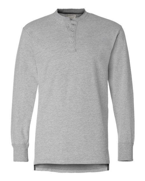 J. America 8244 Men's Vintage Brushed Jersey Henley
