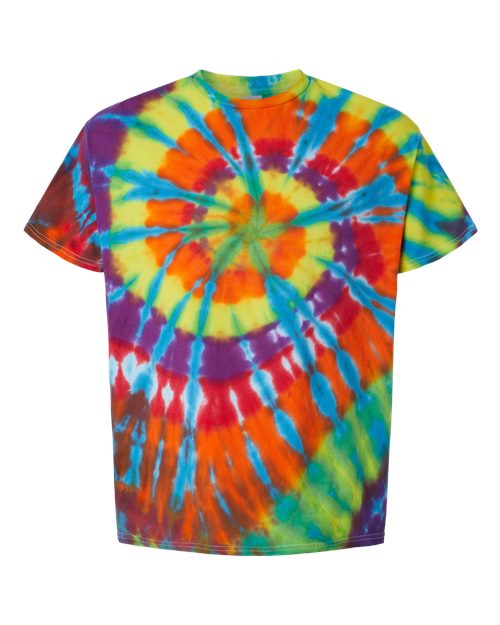 Dyenomite 200TD Unisex Rainbow Cut-Spiral Tie-Dyed T-Shirt