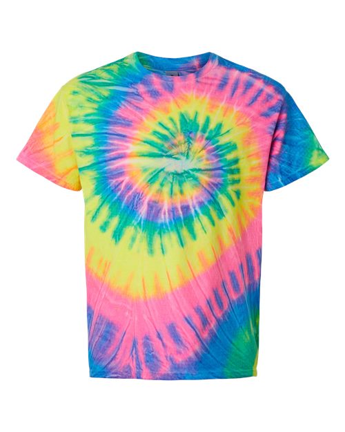 Dyenomite 200MS Unisex Multi-Color Spiral Tie-Dyed T-Shirt