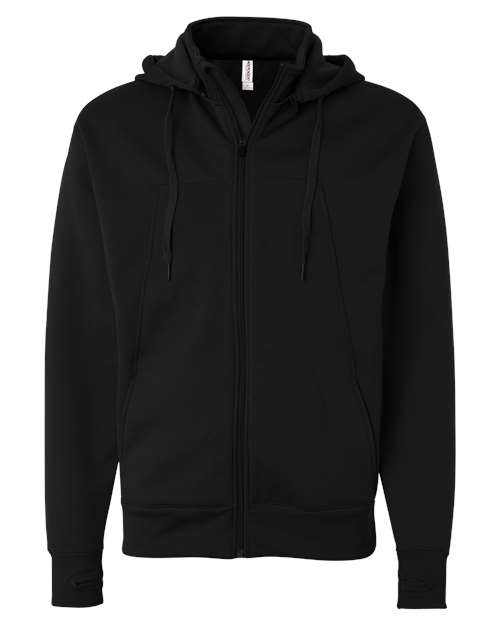 Independent Trading Co. EXP80PTZ Unisex Poly-Tech Full-Zip Hooded Sweatshirt