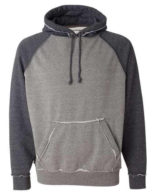 J. America 8885 Men's Vintage Heather Hooded Sweatshirt